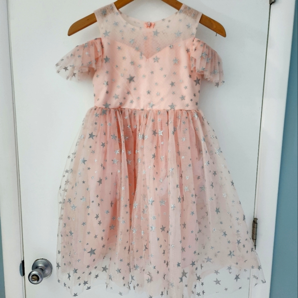 Trish Scully Etoile Dress / Pink / Silver Stars